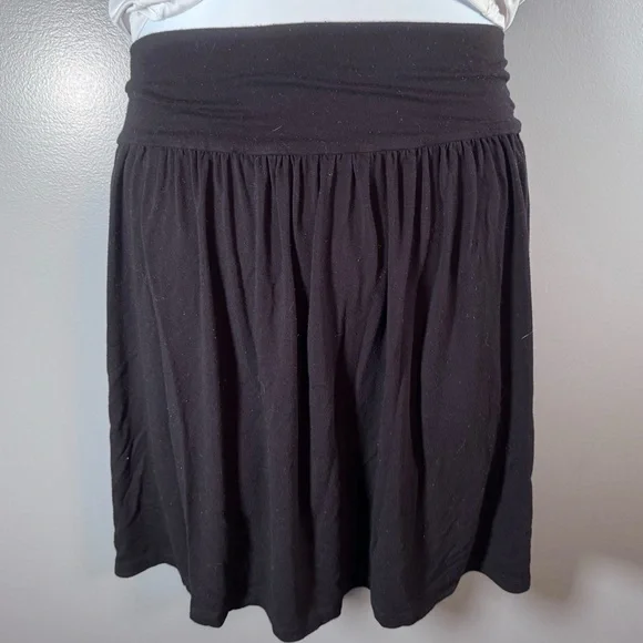 Lane Bryant Black Skater Skirt Plus Size 22/24 Stretch Pull-On Flowy - Picture 4 of 7